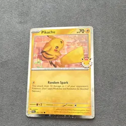Pokemon Pikachu Stamped 2024 Pokemon TCG Card 051/162 70HP Random Spark - Image 1