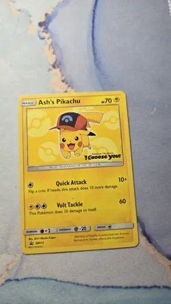Ash's Pikachu SM113 SM111 SM109 Black Star Promo Pokemon TCG Cards LP - Image 2