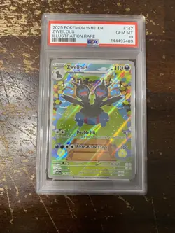 Zweilous 2025 Pokemon White Flare Illustration Rare Holo Card #147/086 PSA 10 - Image 1