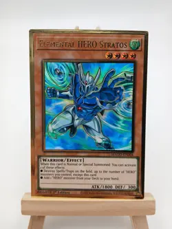 Elemental HERO Stratos MAGO-EN004 Gold Rare 1st Edition Holo LP Yu-Gi-Oh! Card - Image 1