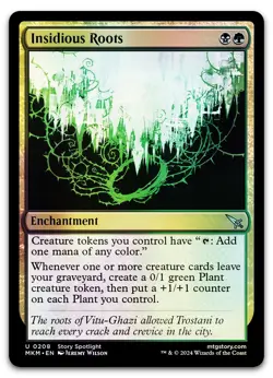 Insidious Roots #208 (Foil) (NM) Murders Karlov Manor MKM Magic MTG - Image 1