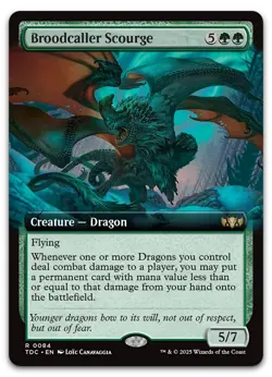 Broodcaller Scourge (Extended Art) #84 (NM) Tarkir Dragonstorm TDC Magic MTG - Image 1
