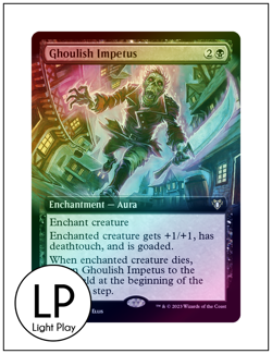 1x Ghoulish Impetus, Extended Art Foil, Magic MTG LP Light Play - Image 1