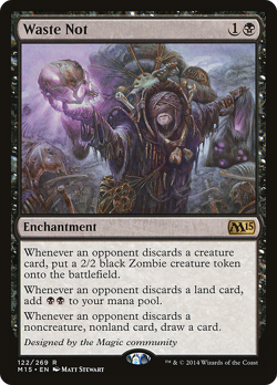 Waste Not #122 (MP) Magic 2015 M15 Magic MTG - Image 1