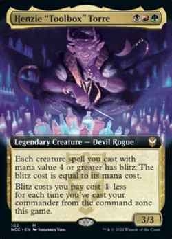 x1 Henzie "Toolbox" Torre - Extended Art M MTG Commander Streets of New Capenna - Image 1