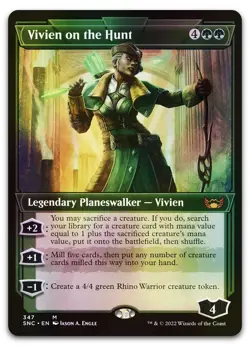 Vivien on the Hunt (Showcase) #347 (Foil) (NM) Streets New Capenna SNC Magic MTG - Image 1