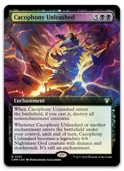 Cacophony Unleashed (Extended Art) #761 (Foil) NM Commander Masters Magic MTG - Image 1