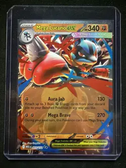 Mega Lucario ex 077/132 Mega Evolution Double Rare Holo Pokemon TCG NM - Image 5