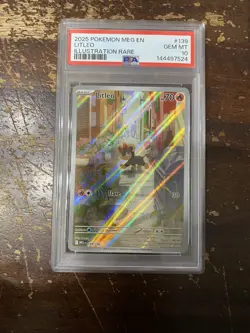 2025 POKEMON MEG EN-MEGA EVOLUTION ILLUSTRATION RARE #139 LITLEO PSA 10 - Image 1