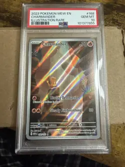 PSA 10 GEM MT 💎 - Charmander 168/165 Scarlet & Violet 151 Illustration Rare - Image 2