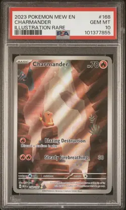 PSA 10 GEM MT 💎 - Charmander 168/165 Scarlet & Violet 151 Illustration Rare - Image 4