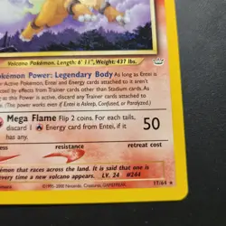 2000 Entei 17/64 - Neo Revelation Non-Holo Regular Rare - Pokemon TCG - MP - Image 3