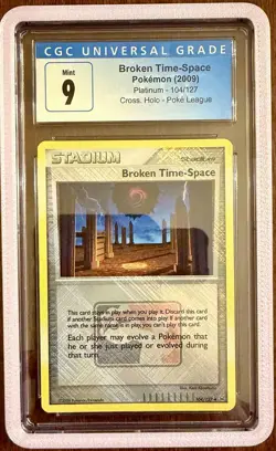 Broken Time Space Cross Holo Platinum Pokemon League CGC 9 Mint W/ Slab Guard - Image 1