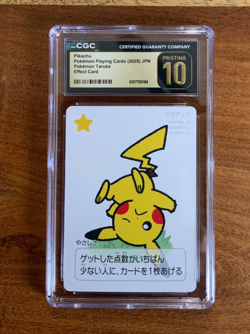 2025 Pokemon Playing Cards - Pikachu - Pokemon Taruka Effect - CGC Pristine 10 - Image 1