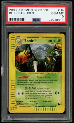 Pokemon TCG Beedrill Holo Rare H4/H32 Skyridge PSA 10 Gem Mint WOTC E-Reader - Image 1