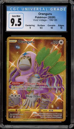 Pokemon Oranguru Vivid Voltage Secret Rare Full Art #199 CGC 9.5 - Image 1