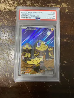 2025 POKEMON MEG EN-MEGA EVOLUTION ILLUSTRATION RARE #143 HELIOPTILE PSA 10 - Image 1