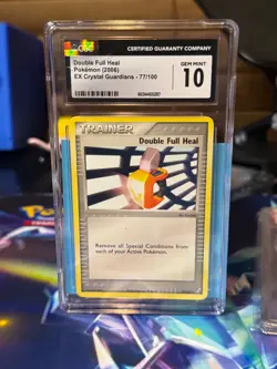 Pokemon Double Full Heal Reverse Holo #77 EX Crystal Guardians 2006 CGC 10 - Image 1