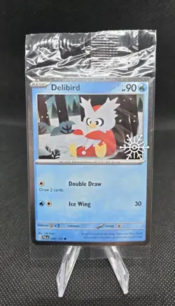 Pokemon Holiday Calendar 2025 Delibird Snowflake Stamped Promo 046/193 Sealed - Image 1