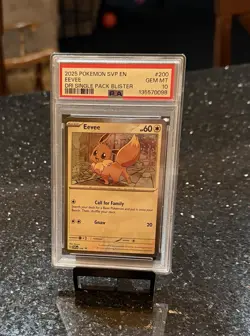 Pokemon TCG Destined Rivals - Eevee SVP 200 Blister Promo (Cosmo Holo) PSA 10 - Image 1