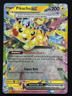 Pikachu ex - Double Rare SV08: Surging Sparks 057/191 Pokemon TCG NM - Image 1