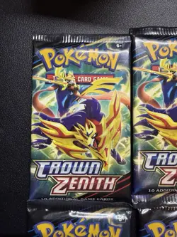 NEW Sealed x6 Pokemon TCG: 6 CZ Crown Zenith Booster Packs = Booster Bundle! - Image 2