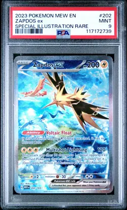2023 POKEMON MEW EN-151 SPECIAL ILLUSTRATION RARE #202 ZAPDOS EX PSA 9 - Image 1