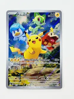 Pikachu 027 Holo Black Star Promo Pokemon Paldea Evolved English Near Mint #B - Image 3