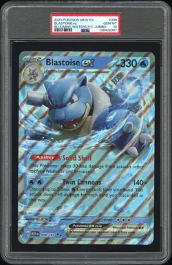 PSA 10 Blastoise Ex Pokemon SV 151 Mew Holo Jumbo 009/165 Blooming Waters Slab - Image 1