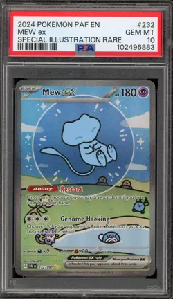 Pokemon Mew ex Paldean Fates Special Illustration Rare #232 PSA 10 Gem Mint - Image 1