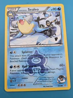 Pokemon TCG Team Aqua's Sealeo Double Crisis 4/34 Regular Common LP - Image 1
