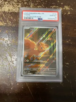 2025 POKEMON MEG EN-MEGA EVOLUTION ILLUSTRATION RARE #138 VULPIX PSA 10 LOW POP - Image 1