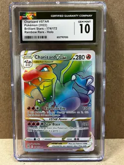 Charizard VSTAR 174/172 CGC 10 GEM Mint Brilliant Stars Pokemon 2022 - Image 1