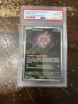 Pokemon Spiritomb 148/132 Me01: Mega Evolution Holo PSA 10 LOW POP IN HAND VHTF - Image 1