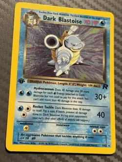 Pokemon TCG Team Rocket Dark Blastoise 3/82 Holo First Edition - Image 2