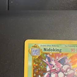 Pokemon TCG Nidoking Base Set Shadowless Holo Rare 11/102 90 HP 1999 English - Image 2