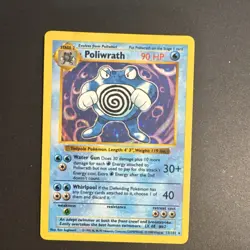 Pokemon TCG Poliwrath Base Set Shadowless Holo Rare 13/102 90 HP 1999 - Image 1