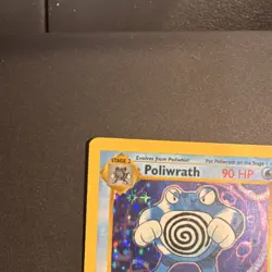 Pokemon TCG Poliwrath Base Set Shadowless Holo Rare 13/102 90 HP 1999 - Image 2