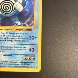 Pokemon TCG Poliwrath Base Set Shadowless Holo Rare 13/102 90 HP 1999 - Image 4