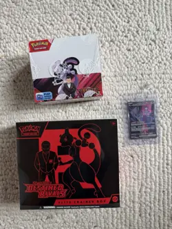 Pokemon Destined Rivals Premium Bundle With Booster Box, ETB, And Mewtwo 231/182 - Image 1