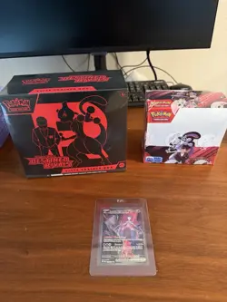 Pokemon Destined Rivals Premium Bundle With Booster Box, ETB, And Mewtwo 231/182 - Image 2