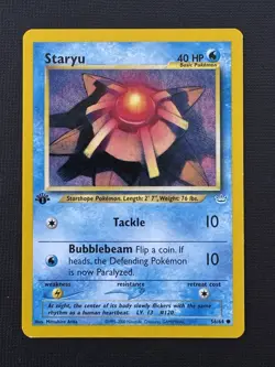 Pokemon Staryu 56/64 Base Set 1st Edition 2000 Basic Common - Image 1
