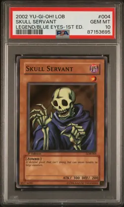 Skull Servant LOB-004 1st Edition Common Yugioh PSA 10 *695 - Image 1