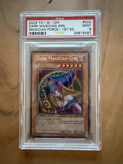 2003 YU-GI-OH! MFC-MAGICIAN'S FORCE 1ST ED #000 DARK MAGICIAN GIRL PSA 9 - Image 1