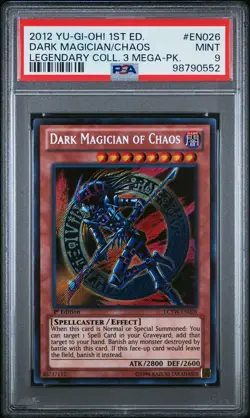 Dark Magician Of Chaos LCYW-EN026 Secret Rare 1st Edition Yugioh PSA 9 *552 - Image 1