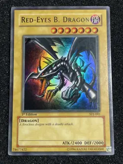 Yu-Gi-Oh! Red Eyes Black Dragon SDJ-001 1st Edition - Image 1