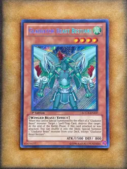 Yugioh Gladiator Beast Bestiari LCGX-EN237 Secret Rare 1st Ed NM - Image 1