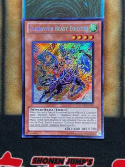 Yugioh Gladiator Beast Equeste LCGX-EN251 Secret Rare NM - Image 1