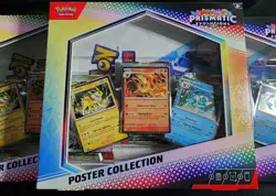 Prismatic Evolutions Poster Collection Box Sealed Pokemon 3 Packs ea B - Image 1