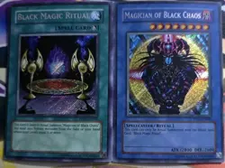 Yugioh Magician Of Black Chaos & Black Magic Ritual PP01 Secret Rare Pair LP/NM - Image 1